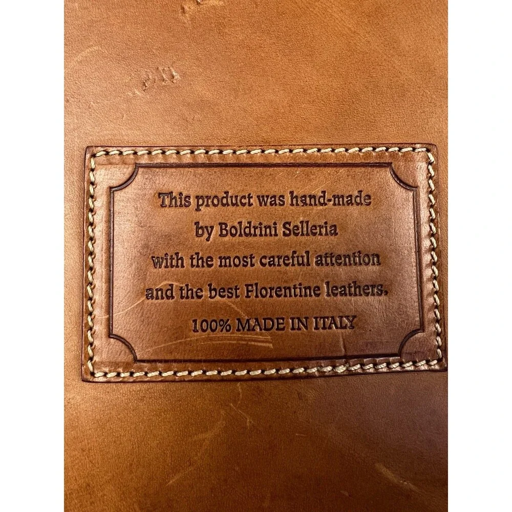 Boldrini Selleria Handmade Florentine Leather Clutch / Document Holder Italy